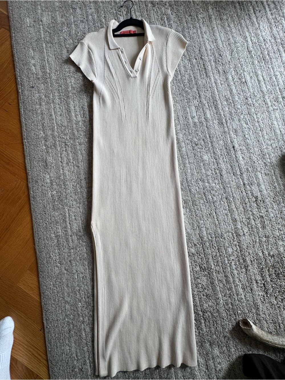 Manning Cartell Cream Ribbed Polo Maxi Dress